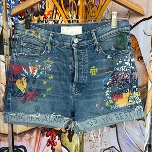 Mother Denim Shorts- Artistic